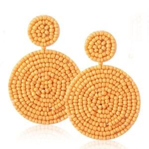 Boho Seed Bead Drop Earrings